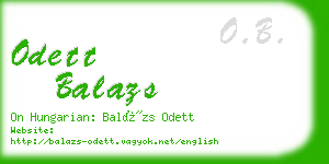 odett balazs business card